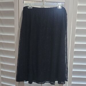 Banana Republic Black Midi A-line Skirt